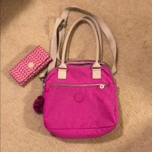 Kipling pink purse and wallet
